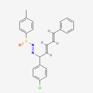 N-[[(2E,4E)-1-(4-Chlorophenyl)-5-phenyl-2,4-pentadien-1-yl]imino]-4-methylbenzenesulfinamide