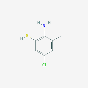 molecular formula C7H8ClNS B12845018 2-Amino-5-chloro-3-methylbenzenethiol 