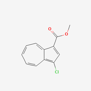 molecular formula C12H9ClO2 B12845030 Methyl 3-chloroazulene-1-carboxylate 