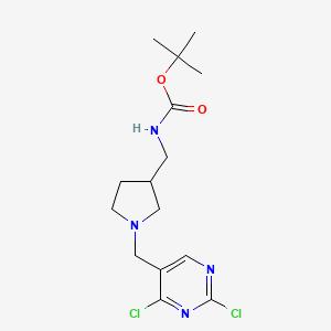 Tert-butyl ((1-((2,4-dichloropyrimidin-5-yl)methyl)pyrrolidin-3-yl)methyl)carbamate