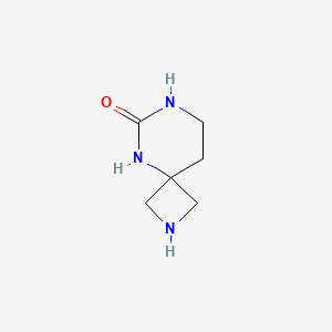 molecular formula C6H11N3O B12845068 2,5,7-Triazaspiro[3.5]nonan-6-one 