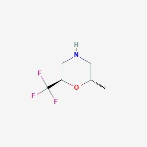 molecular formula C6H10F3NO B12845079 (2S,6R)-2-methyl-6-(trifluoromethyl)morpholine 