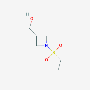 molecular formula C6H13NO3S B12845111 (1-Ethylsulfonylazetidin-3-yl)methanol 