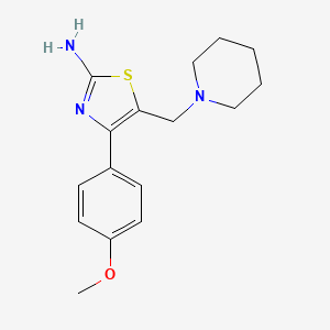 molecular formula C16H21N3OS B12845113 4-(4-Methoxyphenyl)-5-(piperidin-1-ylmethyl)-1,3-thiazol-2-amine 