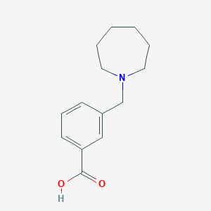 molecular formula C14H19NO2 B1284512 3-(1-Azepanylmethyl)benzoic acid CAS No. 915922-86-0