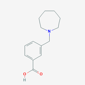 molecular formula C14H19NO2 B1284512 3-(1-Azepanylmethyl)benzoesäure CAS No. 915922-86-0