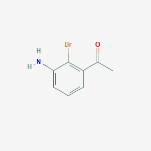 molecular formula C8H8BrNO B12845139 1-(3-Amino-2-bromophenyl)ethan-1-one 