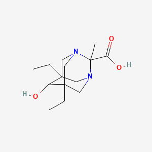 5,7-Diethyl-6-hydroxy-2-methyl-1,3-diazaadamantane-2-carboxylic acid