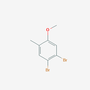 molecular formula C8H8Br2O B12845172 1,2-Dibromo-4-methoxy-5-methylbenzene 