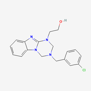 2-(3-(3-Chlorobenzyl)-3,4-dihydrobenzo[4,5]imidazo[1,2-a][1,3,5]triazin-1(2H)-yl)ethan-1-ol