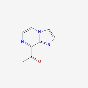 molecular formula C9H9N3O B12845191 1-(2-Methylimidazo[1,2-a]pyrazin-8-yl)ethan-1-one 