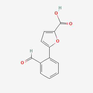 molecular formula C12H8O4 B12845204 5-(2-Formylphenyl)-2-furoic acid CAS No. 400744-92-5