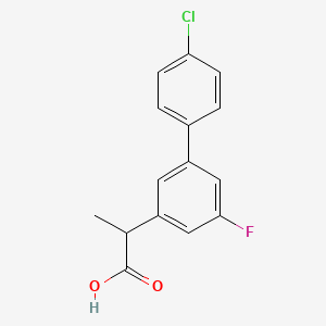 2-[3-(4-Chlorophenyl)-5-fluorophenyl]propanoic acid