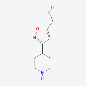 molecular formula C9H14N2O2 B12845220 (3-(Piperidin-4-yl)isoxazol-5-yl)methanol 