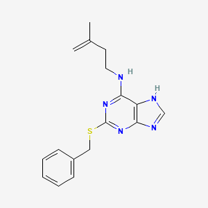 molecular formula C17H19N5S B12845227 2-Benzylthio-N6-isopentenyladenine CAS No. 52172-11-9