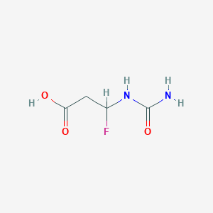 beta-Fluoro-betaureido-propionic acid