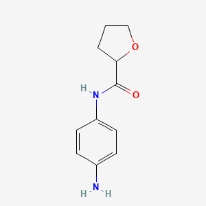 molecular formula C11H14N2O2 B1284530 N-(4-aminophenyl)tetrahydrofuran-2-carboxamide CAS No. 926223-69-0