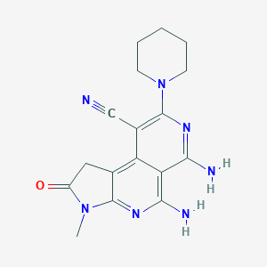 5,6-Diamino-3-methyl-2-oxo-8-(piperidin-1-yl)-2,3-dihydro-1H-pyrrolo[2,3-c][2,7]naphthyridine-9-carbonitrile