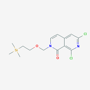 molecular formula C14H18Cl2N2O2Si B12845313 6,8-Dichloro-2-((2-(trimethylsilyl)ethoxy)methyl)-2,7-naphthyridin-1(2H)-one 