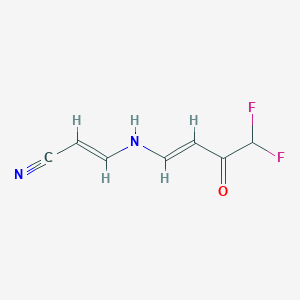 molecular formula C7H6F2N2O B12845317 (2E)-3-{[(1E)-4,4-Difluoro-3-oxo-1-buten-1-yl]amino}acrylonitrile 