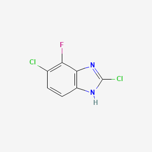 molecular formula C7H3Cl2FN2 B12845320 2,6-Dichloro-7-fluoro-1H-1,3-benzimidazole 