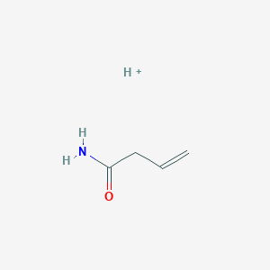 molecular formula C4H8NO+ B12845355 but-3-enamide;hydron 