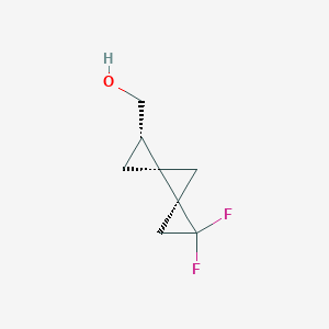 molecular formula C8H10F2O B12845365 [(2S,3R,4S)-5,5-difluorodispiro[2.0.24.13]heptan-2-yl]methanol 