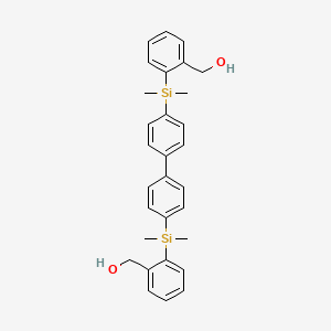 molecular formula C30H34O2Si2 B12845393 (([1,1'-Biphenyl]-4,4'-diylbis(dimethylsilanediyl))bis(2,1-phenylene))dimethanol 