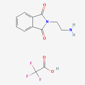 molecular formula C12H11F3N2O4 B12845398 2-(2-Aminoethyl)-1H-isoindole-1,3(2H)-dione trifluoroacetate 