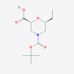 (2R,6R)-4-(tert-Butoxycarbonyl)-6-ethylmorpholine-2-carboxylic acid