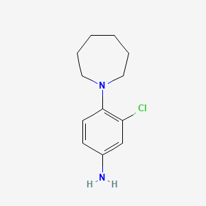 molecular formula C12H17ClN2 B1284543 4-(1-Azepanyl)-3-chloroaniline CAS No. 915921-17-4