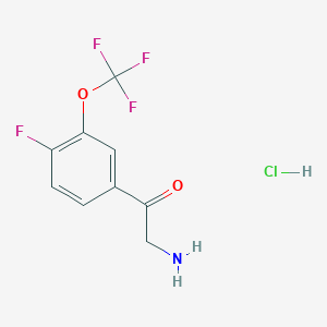 4-Fluoro-3-(trifluoromethoxy)phenacylamine hydrochloride