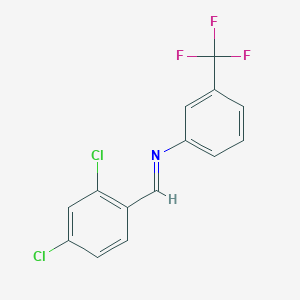 molecular formula C14H8Cl2F3N B12845468 n-[(e)-(2,4-Dichlorophenyl)methylidene]-3-(trifluoromethyl)aniline CAS No. 91283-19-1