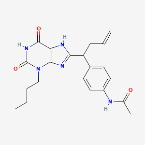 N-[4-[1-(3-butyl-2,6-dioxo-7H-purin-8-yl)but-3-enyl]phenyl]acetamide