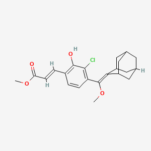 (E)-Methyl 3-(4-(adamantan-2-ylidene(methoxy)methyl)-3-chloro-2-hydroxyphenyl)acrylate