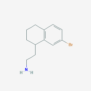 molecular formula C12H16BrN B12845544 2-(7-Bromo-1,2,3,4-tetrahydronaphthalen-1-yl)ethan-1-amine 