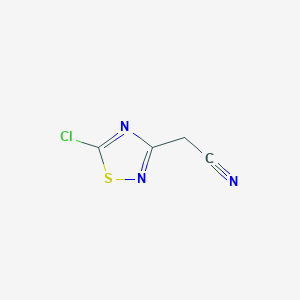 molecular formula C4H2ClN3S B12845577 2-(5-Chloro-1,2,4-thiadiazol-3-yl)acetonitrile 