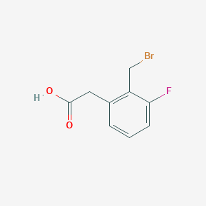 molecular formula C9H8BrFO2 B12845578 2-(Bromomethyl)-3-fluorophenylacetic acid 