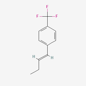 molecular formula C11H11F3 B12845579 (E)-1-[4-(Trifluoromethyl)phenyl]-1-butene 