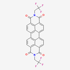 molecular formula C28H12F6N2O4 B12845590 7,18-bis(2,2,2-trifluoroethyl)-7,18-diazaheptacyclo[14.6.2.22,5.03,12.04,9.013,23.020,24]hexacosa-1(23),2,4,9,11,13,15,20(24),21,25-decaene-6,8,17,19-tetrone 