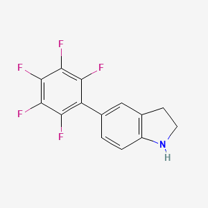 5-Pentafluorophenyl-2,3-dihydro-1H-indole