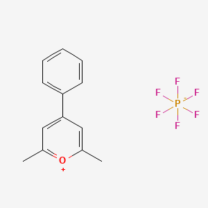 molecular formula C13H13F6OP B12845678 2,6-Dimethyl-4-phenylpyrylium hexafluorophosphate CAS No. 84282-34-8