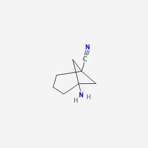 molecular formula C8H12N2 B12845682 5-Aminonorpinane-1-carbonitrile 