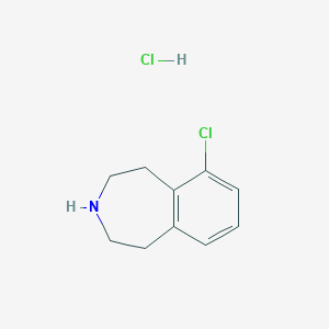 molecular formula C10H13Cl2N B12845696 6-Chloro-2,3,4,5-tetrahydro-1H-benzo[d]azepine hydrochloride CAS No. 26232-34-8