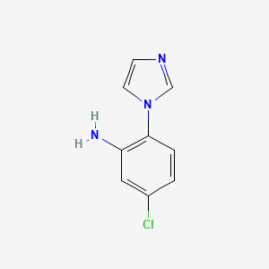 molecular formula C9H8ClN3 B1284570 5-chloro-2-(1H-imidazol-1-yl)aniline CAS No. 54705-92-9