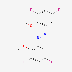 molecular formula C14H10F4N2O2 B12845711 (e)-Bis(3,5-difluoro-2-methoxyphenyl)diazene CAS No. 5400-64-6