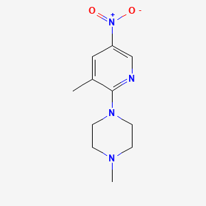 molecular formula C11H16N4O2 B12845717 1-Methyl-4-(3-methyl-5-nitropyridin-2-yl)piperazine 