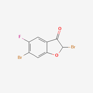 molecular formula C8H3Br2FO2 B12845744 2,6-Dibromo-5-fluorobenzo[B]furan-3(2H)-one 