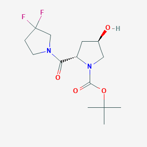 tert-butyl (2S,4R)-2-(3,3-difluoropyrrolidine-1-carbonyl)-4-hydroxypyrrolidine-1-carboxylate