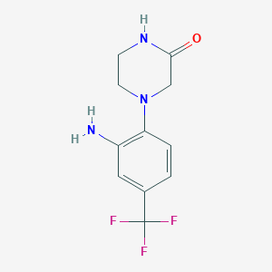 4-[2-Amino-4-(trifluoromethyl)phenyl]piperazin-2-one